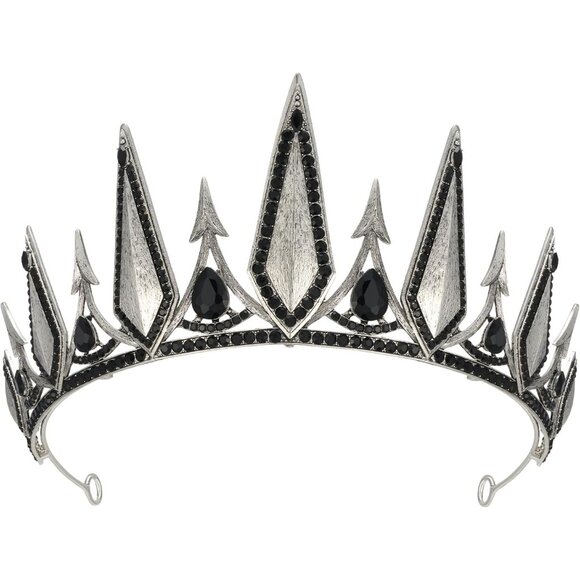 Gothic Crown Tiara Women Halloween Cosplay Party Costume Accessory